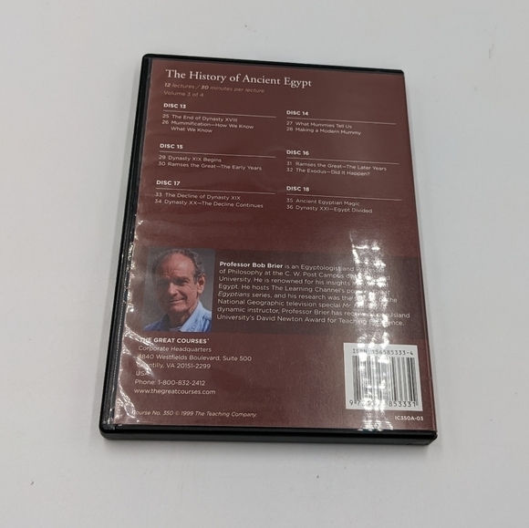 The Great Courses The History of Ancient Egypt Part 3 of 4 Bob Brier DVD - Picture 2 of 5